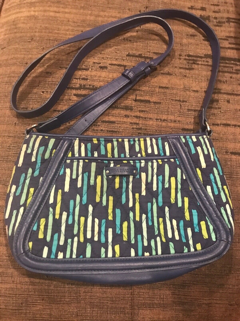 Vera Bradley Katalina Showers Blue and Green Small Crossbody Purse Retired